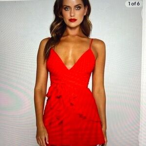 Meshki Red Mini Dress
